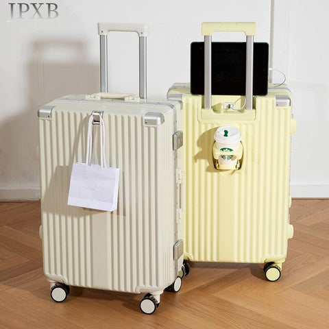 20 inch Suitcases with USB,Cup Holder Travel Suitcases Offers with