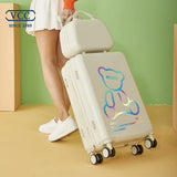 2022  cute suitcase with Cosmetic bag 20/22/24/26/28 inches girl
