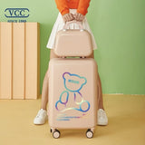 2022  cute suitcase with Cosmetic bag 20/22/24/26/28 inches girl