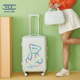 2022  cute suitcase with Cosmetic bag 20/22/24/26/28 inches girl