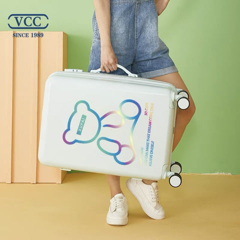 2022  cute suitcase with Cosmetic bag 20/22/24/26/28 inches girl