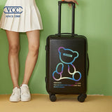 2022  cute suitcase with Cosmetic bag 20/22/24/26/28 inches girl