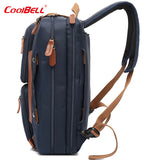 COOLBELL business backpack 15.6 17.3 inch backpack computer backpack canvason laptop bag