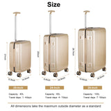 3Pcs ABS+PC Luggage Set Travel Suitcase Set Wiredrawing Trolley Case 3