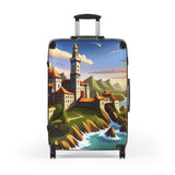 LFO - Old Country side Suitcase Checked Bag - LF