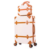 Carrylove women spinner abs retro luggage 20"22"24"26" trolley bag