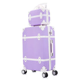 Carrylove women spinner abs retro luggage 20"22"24"26" trolley bag