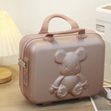 Cartoon Bear Mini Portable Carrying Suitcase Waterproof 14 Inch Gift