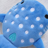 Cute Blue Small Whales Coin Purse Plush Zipper Coin Wallet Shark Shape
