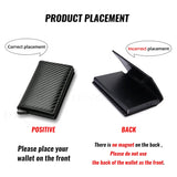 DIENQI Carbon Fiber Card Holder Wallets Men Brand Rfid Black Magic Trifold Leather Slim Mini Wallet Small Money Bag Male Purses