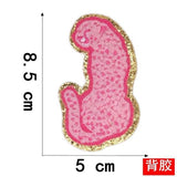 Ironing On Panda Love Patch Towel Embroidery Patches For Clothes DIY