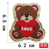 Ironing On Panda Love Patch Towel Embroidery Patches For Clothes DIY