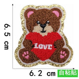Ironing On Panda Love Patch Towel Embroidery Patches For Clothes DIY
