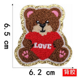 Ironing On Panda Love Patch Towel Embroidery Patches For Clothes DIY