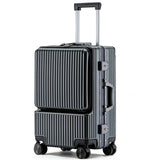 KANGSHILU Aluminum Frame 20 Inches Travel Suitcases Universal Wheel