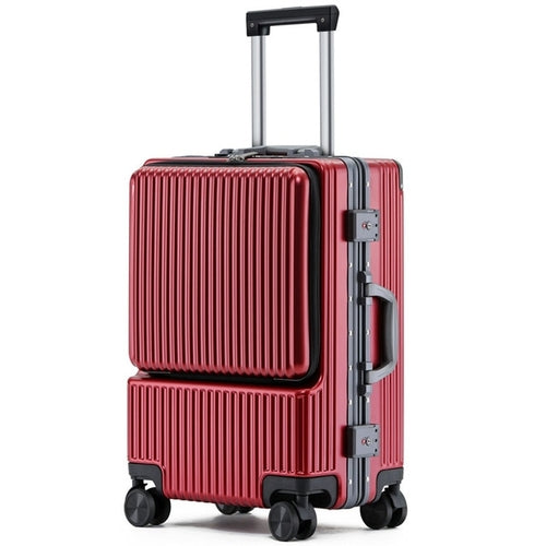 KANGSHILU Aluminum Frame 20 Inches Travel Suitcases Universal Wheel
