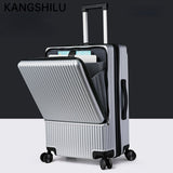 KANGSHILU Aluminum Frame 20 Inches Travel Suitcases Universal Wheel