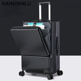KANGSHILU Aluminum Frame 20 Inches Travel Suitcases Universal Wheel