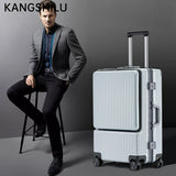 KANGSHILU Aluminum Frame 20 Inches Travel Suitcases Universal Wheel