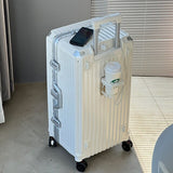 Large Capacity Cup Holder Suitcase Men Carry On Luggage Women Travel