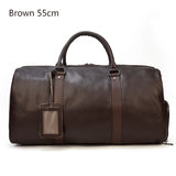 Maheu Hot Genuine Leather Men Women Travel Bag Soft Real Leather