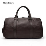 Maheu Hot Genuine Leather Men Women Travel Bag Soft Real Leather