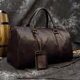 Maheu Hot Genuine Leather Men Women Travel Bag Soft Real Leather