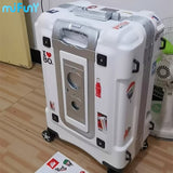 Mifuny Aluminum Frame Trolley Case With Cup Holder Male Travel