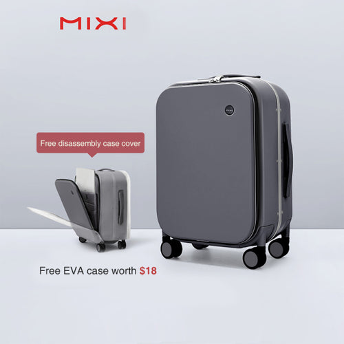 Mixi Patent Design Aluminum Frame Suitcase Carry On Rolling Luggage