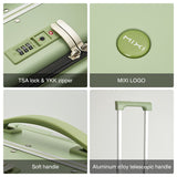 Mixi Patent Design Aluminum Frame Suitcase Carry On Rolling Luggage
