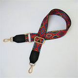 Narrow Shoulder Strap Adjustable Women's Bag Belts with Ethnic Color