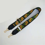 Narrow Shoulder Strap Adjustable Women's Bag Belts with Ethnic Color