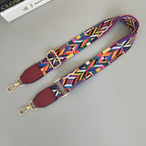 Narrow Shoulder Strap Adjustable Women's Bag Belts with Ethnic Color