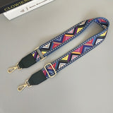 Narrow Shoulder Strap Adjustable Women's Bag Belts with Ethnic Color