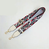 Narrow Shoulder Strap Adjustable Women's Bag Belts with Ethnic Color