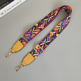 Narrow Shoulder Strap Adjustable Women's Bag Belts with Ethnic Color