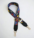 Narrow Shoulder Strap Adjustable Women's Bag Belts with Ethnic Color