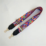 Narrow Shoulder Strap Adjustable Women's Bag Belts with Ethnic Color