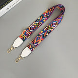 Narrow Shoulder Strap Adjustable Women's Bag Belts with Ethnic Color