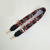 Narrow Shoulder Strap Adjustable Women's Bag Belts with Ethnic Color