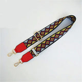Narrow Shoulder Strap Adjustable Women's Bag Belts with Ethnic Color