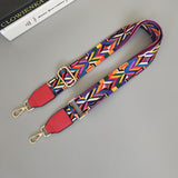 Narrow Shoulder Strap Adjustable Women's Bag Belts with Ethnic Color