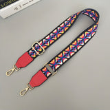 Narrow Shoulder Strap Adjustable Women's Bag Belts with Ethnic Color