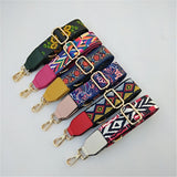 Narrow Shoulder Strap Adjustable Women's Bag Belts with Ethnic Color