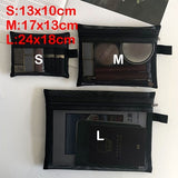 New Mesh Transparent Cosmetic Bags Small Large Clear Black Makeup Bag