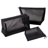 New Mesh Transparent Cosmetic Bags Small Large Clear Black Makeup Bag
