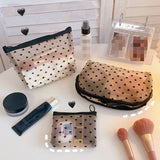 New Mesh Transparent Cosmetic Bags Small Large Clear Black Makeup Bag
