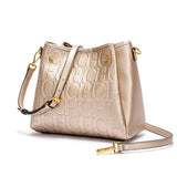 New Pu Bucket Bag Fashion Stitching Wild Messenger Brand Women's