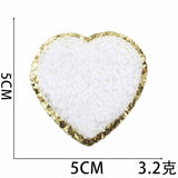 Bag Embroidery Accessory | Sequin Heart Patch | Embroidery Bag Patch |