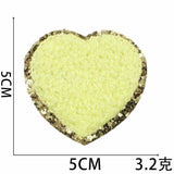 Bag Embroidery Accessory | Sequin Heart Patch | Embroidery Bag Patch |